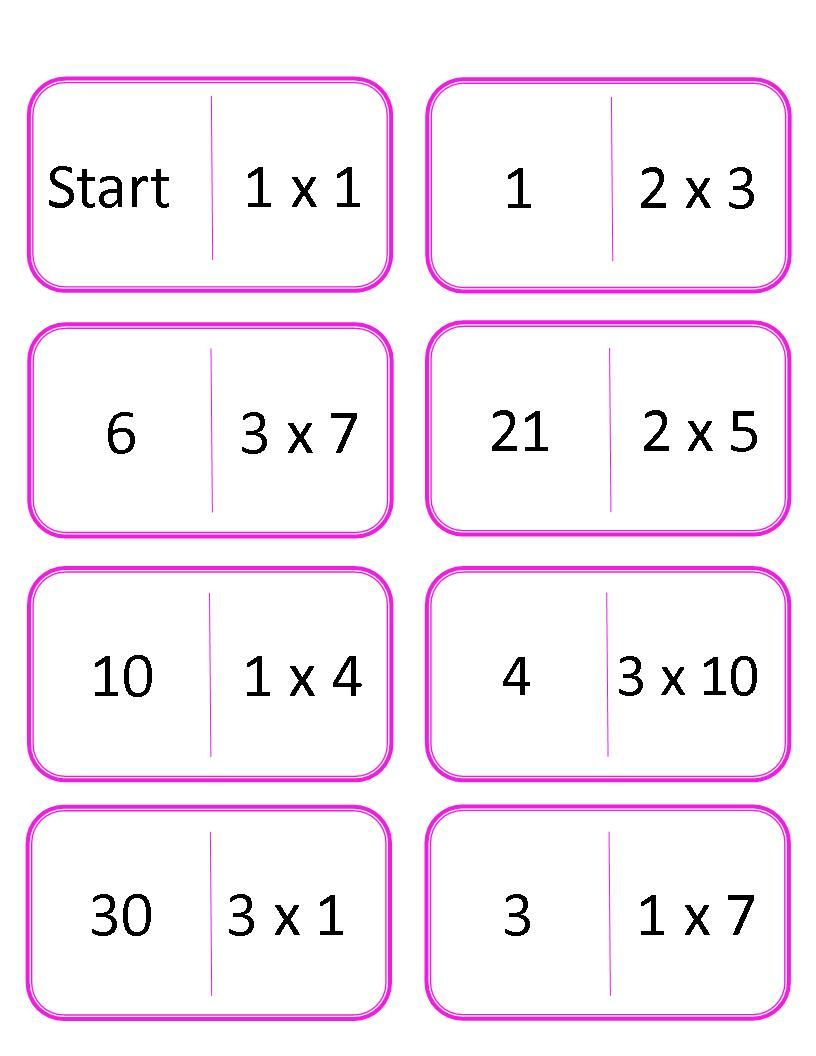 Domino Multiplication1&amp;#039;s, 2&amp;#039;s, And 3&amp;#039;s | Multiplication with regard to Printable Multiplication Dominoes
