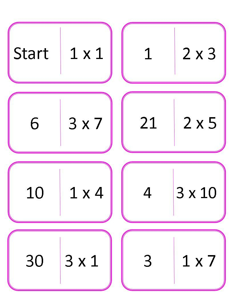 Domino Multiplication1's, 2's, And 3's | Multiplication with regard to Printable Multiplication Dominoes Domino Multiplication1's, 2's, And 3's | Multiplication with regard to Printable Multiplication Dominoes