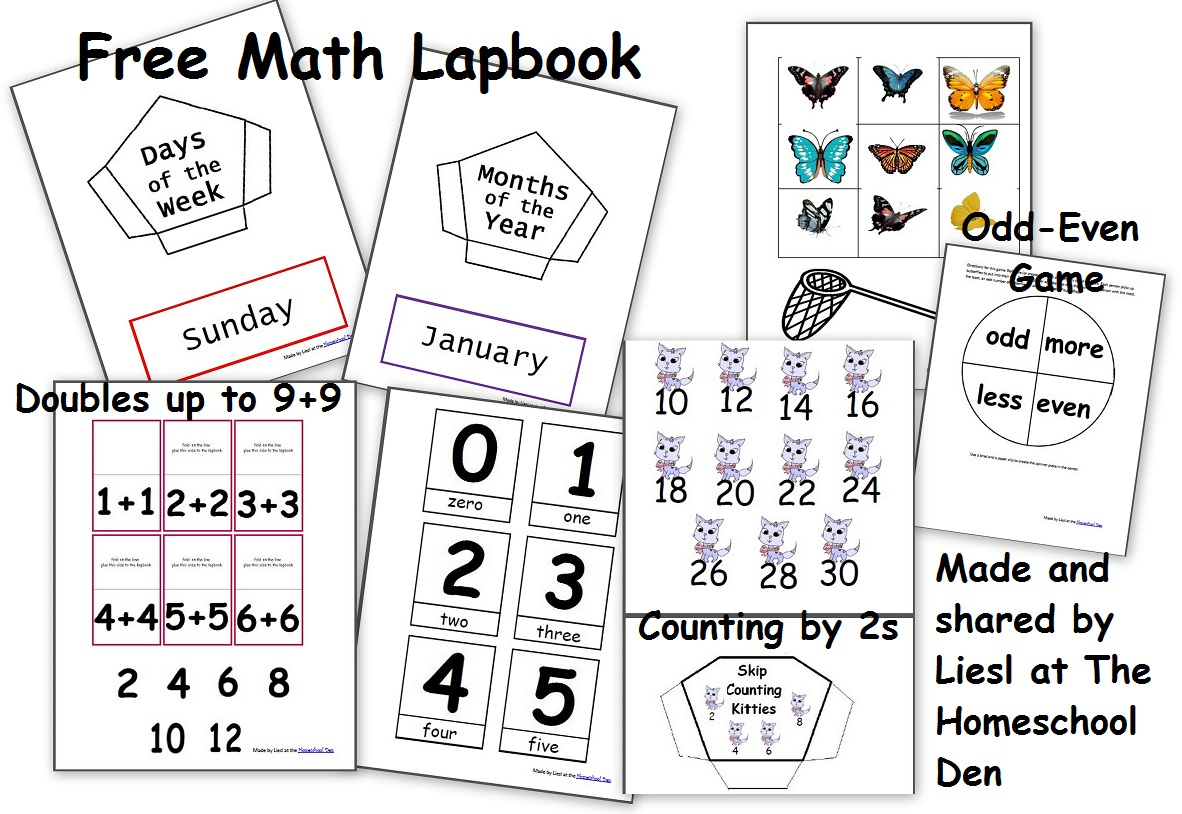 Free Math Lapbook (Prek, K, 1St Grade) - Homeschool with regard to Multiplication Lapbook Printable