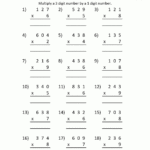 Free Math Sheets Multiplication 3 Digits1 Digit 3 | Math In Worksheets On Multiplication For Grade 3