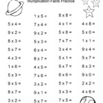 Free Multiplication Facts Practice Worksheets | Printable Inside Multiplication Worksheets K12