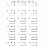 Free Multiplication Worksheets Multiplication 3 Digits1 In Worksheets In Multiplication For Grade 4
