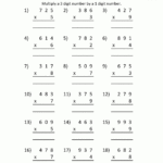 Free Multiplication Worksheets Multiplication 3 Digits1 in Worksheets In Multiplication For Grade 4