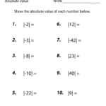 Free Printable Absolute Value Worksheet For Eighth Grade Inside Multiplication Worksheets 8Th