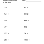 Free Printable Decimals Worksheet For Seventh Grade Within Printable Multiplication Worksheets For 7Th Grade