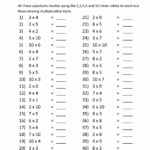 Free Printable Math Sheets Multiplication 2 3 4 5 10 Times in Printable Multiplication Worksheets Free