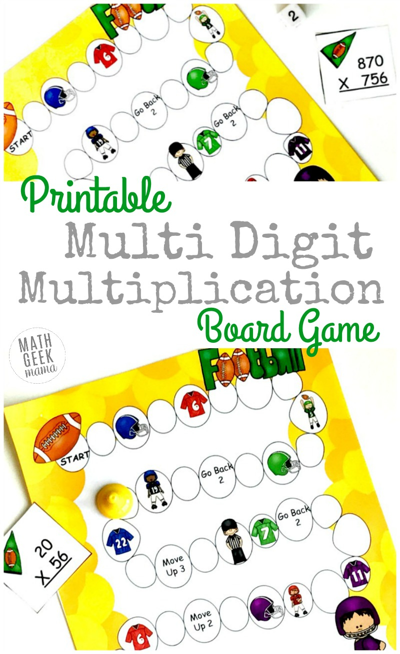 Free Printable Multi Digit Multiplication Board Game | Money intended for Printable Multiplication Board Games