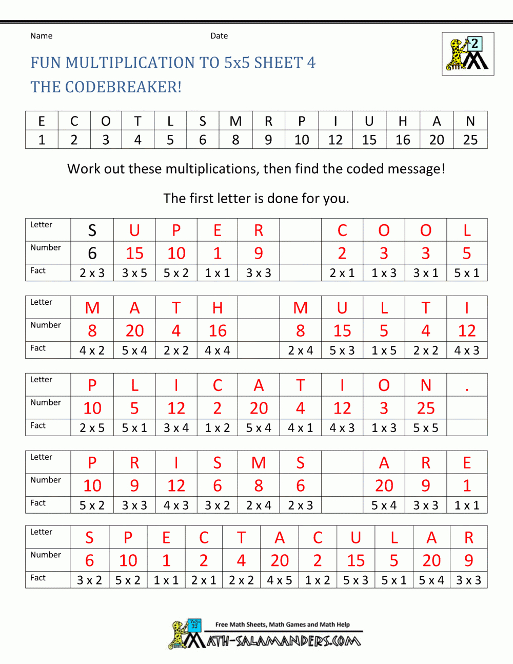 Fun Multiplication Worksheets To 10X10 in 6 Multiplication Worksheets Pdf Fun Multiplication Worksheets To 10X10 in 6 Multiplication Worksheets Pdf