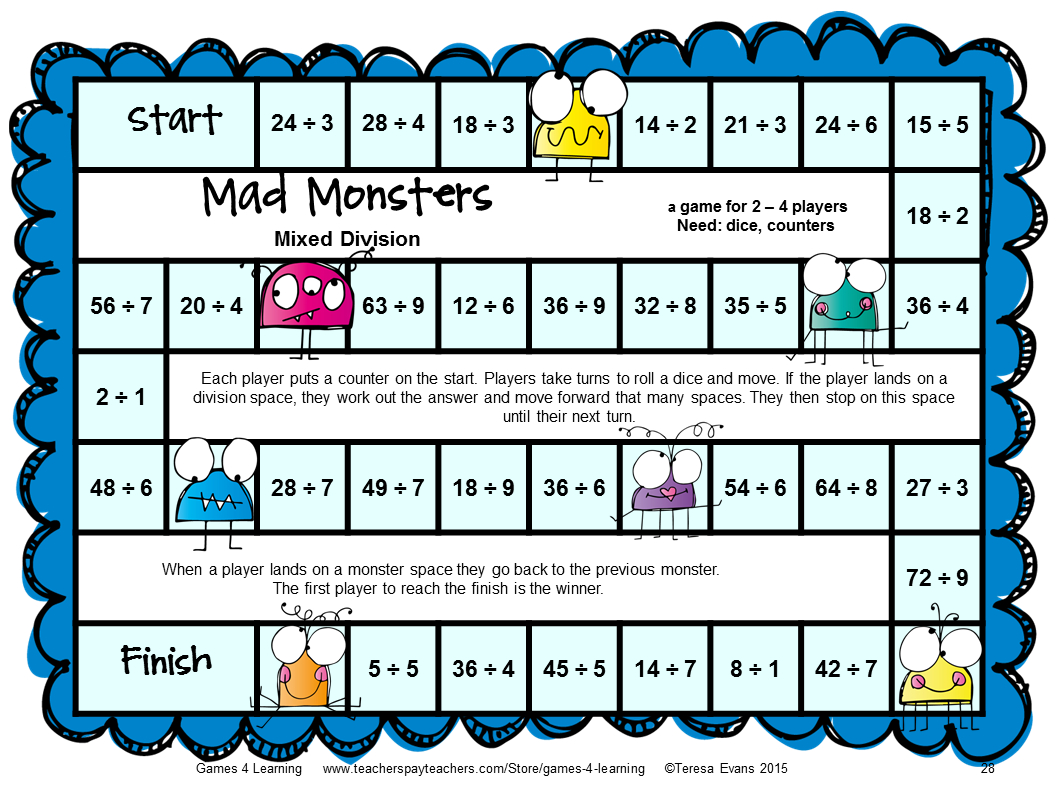 Games Educational: Monster Math Games Makeover! with regard to Printable Multiplication Board Games