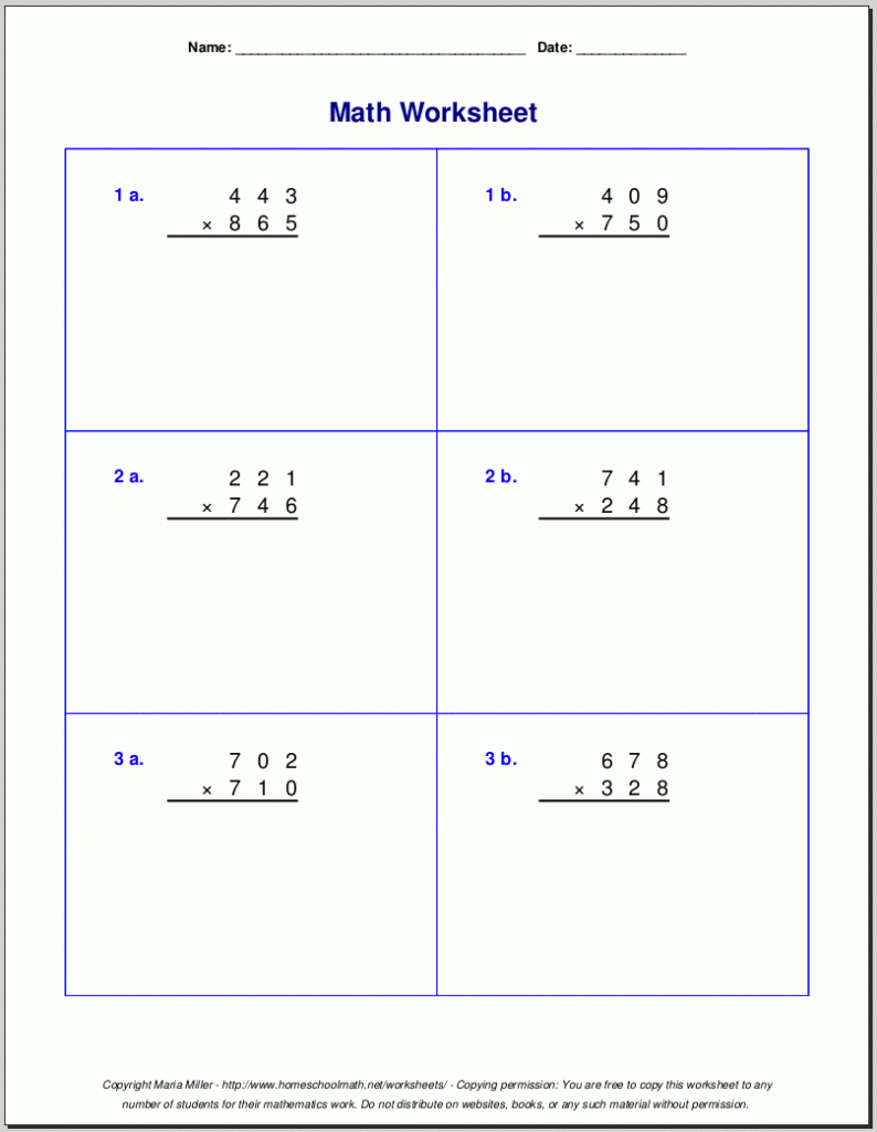 Grade 5 Multiplication Worksheets Inside 5 Multiplication Printable Grade 5 Multiplication Worksheets Inside 5 Multiplication Printable