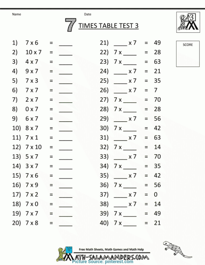 Great Lesson Plan 9 Times Table Math Worksheets 3Rd Grade 7 With Printable Multiplication Table Up To 25