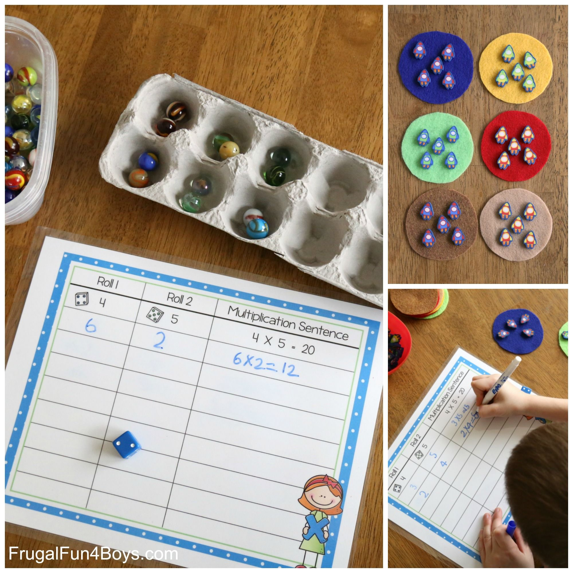 Hands-On Multiplication - Printable Mats | Kids for Printable Multiplication Mats