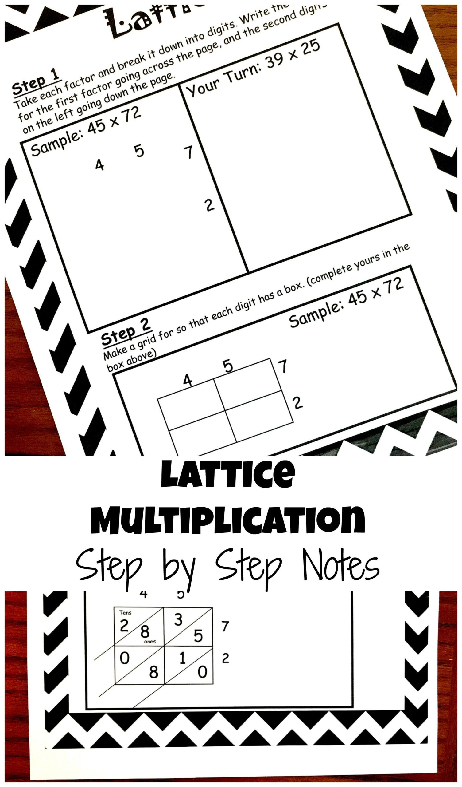 How To Teach Lattice Multiplication: Includes A Free Step inside Free Printable Lattice Multiplication Grids
