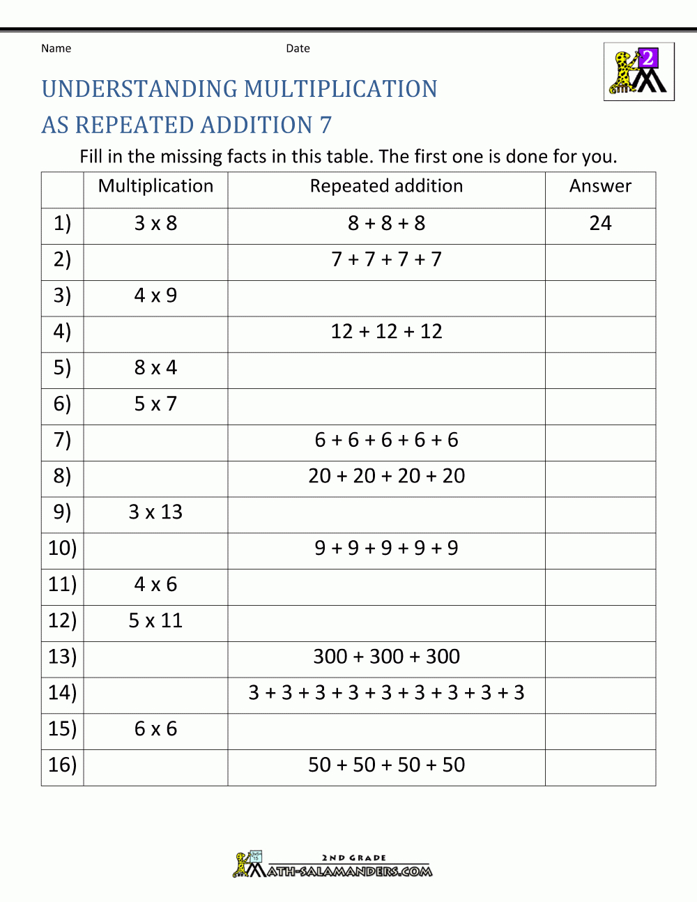 How To Teach Multiplication Worksheets intended for Printable Multiplication Sheet