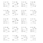 Inverse Relationships -- Multiplication And Division All intended for Worksheets In Multiplication And Division