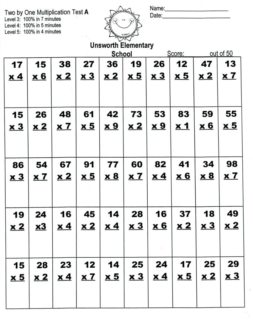 Kids Orksheets Year Free Printable Short Comprehension For Within Multiplication Worksheets X3 And X4