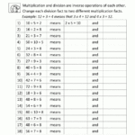 Math Facts Worksheets Multiplication Division Facts 1 inside Worksheets In Multiplication And Division