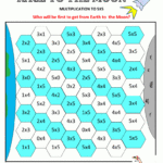 Math Games Second Grade Race To The Moon Multiplication To with regard to Multiplication Race Printable