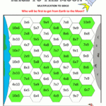 Math Multiplication Games Race To The Moon Multiplication To regarding Multiplication Race Printable