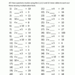 Math Worksheets 3Rd Grade Multiplication 2 3 4 5 10 Times for Multiplication Worksheets 8&amp;#039;s And 9&amp;#039;s