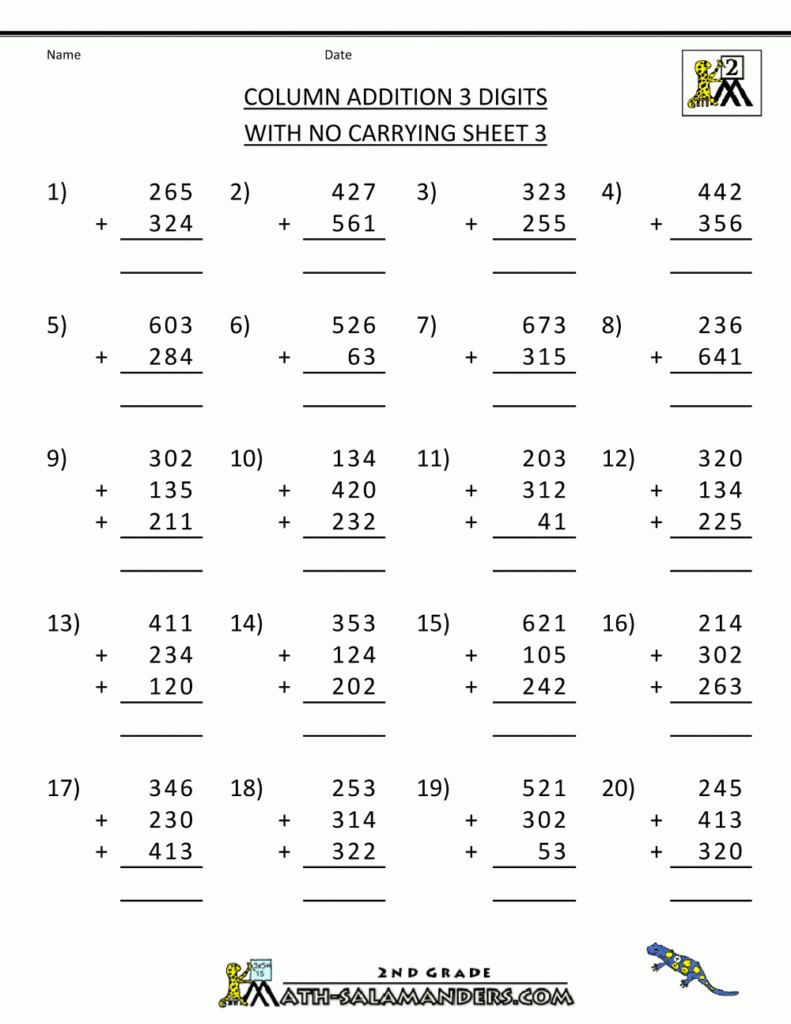 Math Worksheets For 3Rd Grade | Second Grade Math Worksheets Within Printable Multiplication For 3Rd Grade