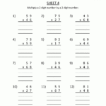 Math Worksheets Printable Multiplication 2 Digits2 With Regard To Free Printable Multiplication Problems