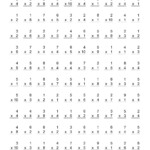 Mathaids The 100 Vertical Questions -- Multiplication in 5 Multiplication Printable