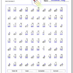 Mixed Multiplication And Division Inside Worksheets In Multiplication For Grade 4