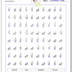 Mixed Multiplication And Division Worksheets For Printable Multiplication And Division Chart
