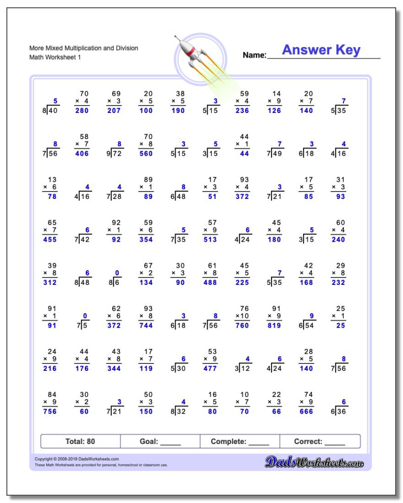 Mixed Multiplication And Division Worksheets Intended For Multiplication Worksheets 50 Problems Mixed Multiplication And Division Worksheets Intended For Multiplication Worksheets 50 Problems