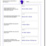 Money Word Problems Worksheet Mixed Operation! Mixed In Multiplication Worksheets 50 Problems