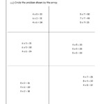 Multiplication Array Worksheets From The Teacher's Guide for Printable Multiplication Array Worksheets