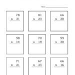 Multiplication Double Digit X Double Digit (10 Worksheets within 6 Multiplication Worksheets Pdf