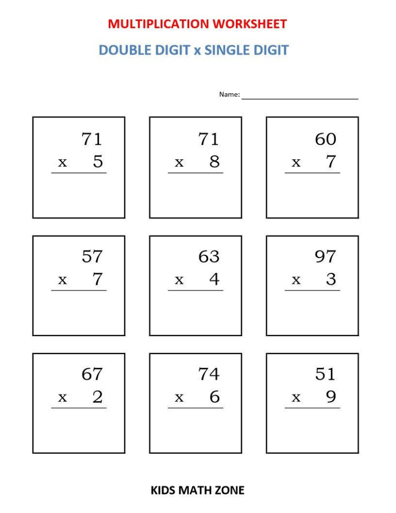 Multiplication Double Digit X Single Digit (10 Worksheets With Multiplication Worksheets Ks2 Pdf Multiplication Double Digit X Single Digit (10 Worksheets With Multiplication Worksheets Ks2 Pdf