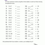 Multiplication Drill Sheets 2 Times Table 1 Intended For Printable Multiplication 2X2