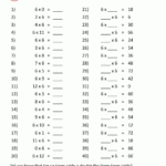 Multiplication Drill Sheets 3Rd Grade for Printable Multiplication Worksheets Grade 7