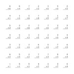 Multiplication Facts To 49 No Zeros (D) | Multiplication intended for Printable Multiplication Grid Worksheet Generator