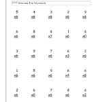 Multiplication Facts Worksheets From The Teacher's Guide regarding Multiplication Worksheets 6S And 7S