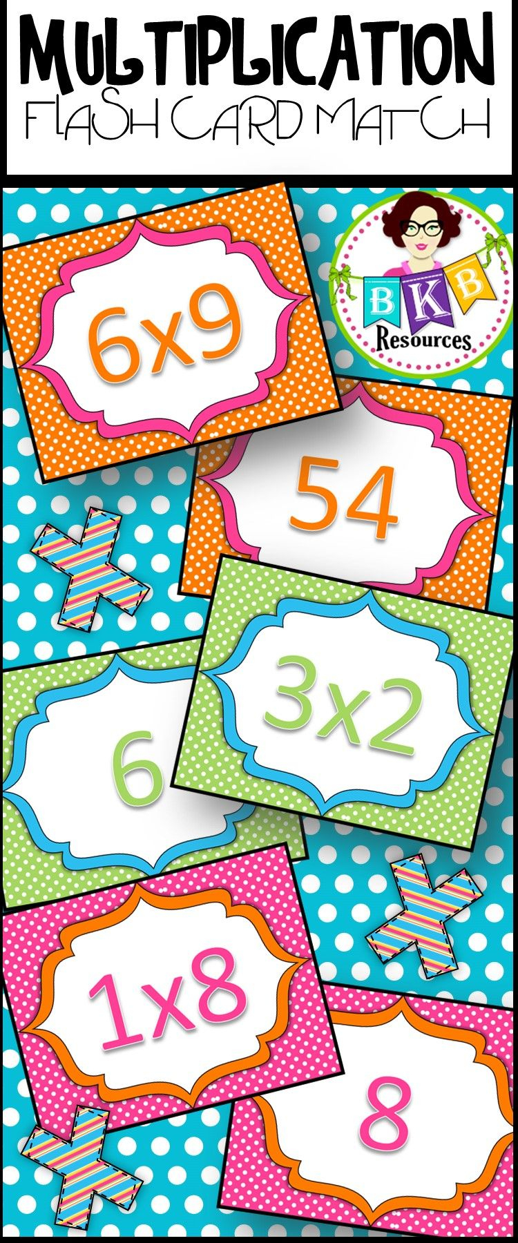 Multiplication Flash Card Match | Multiplication, Learning in Large Printable Multiplication Flash Cards