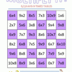 Multiplication Math Games in Printable Multiplication Fact Games