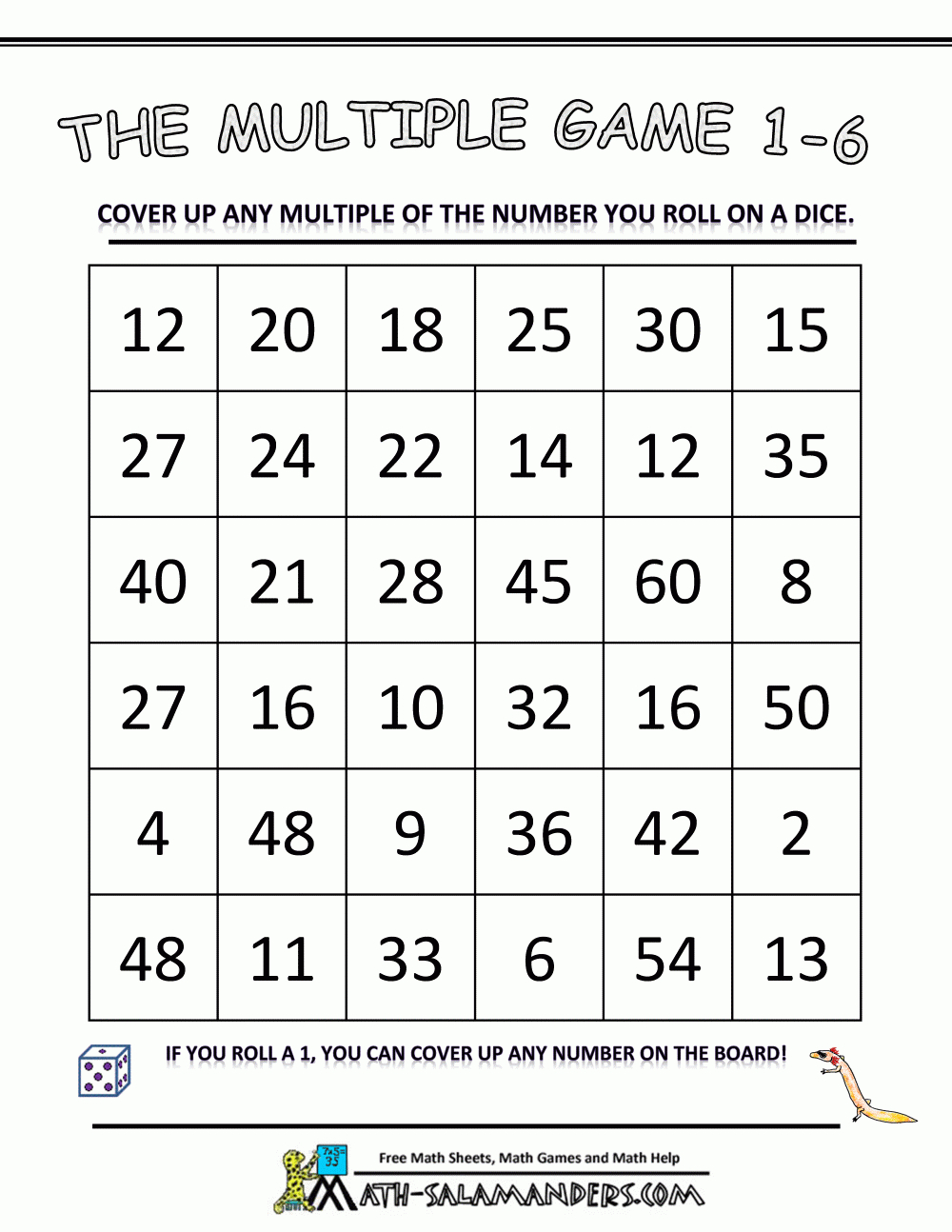 Multiplication Math Games regarding Printable Multiplication Games For 2Nd Grade