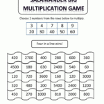 Multiplication Math Games With Regard To Printable Multiplication Games Pdf