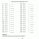 Multiplication Practice Worksheets To 5X5 Intended For Free Printable Multiplication Problems