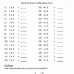 Multiplication Practice Worksheets To 5X5 intended for Free Printable Multiplication Problems