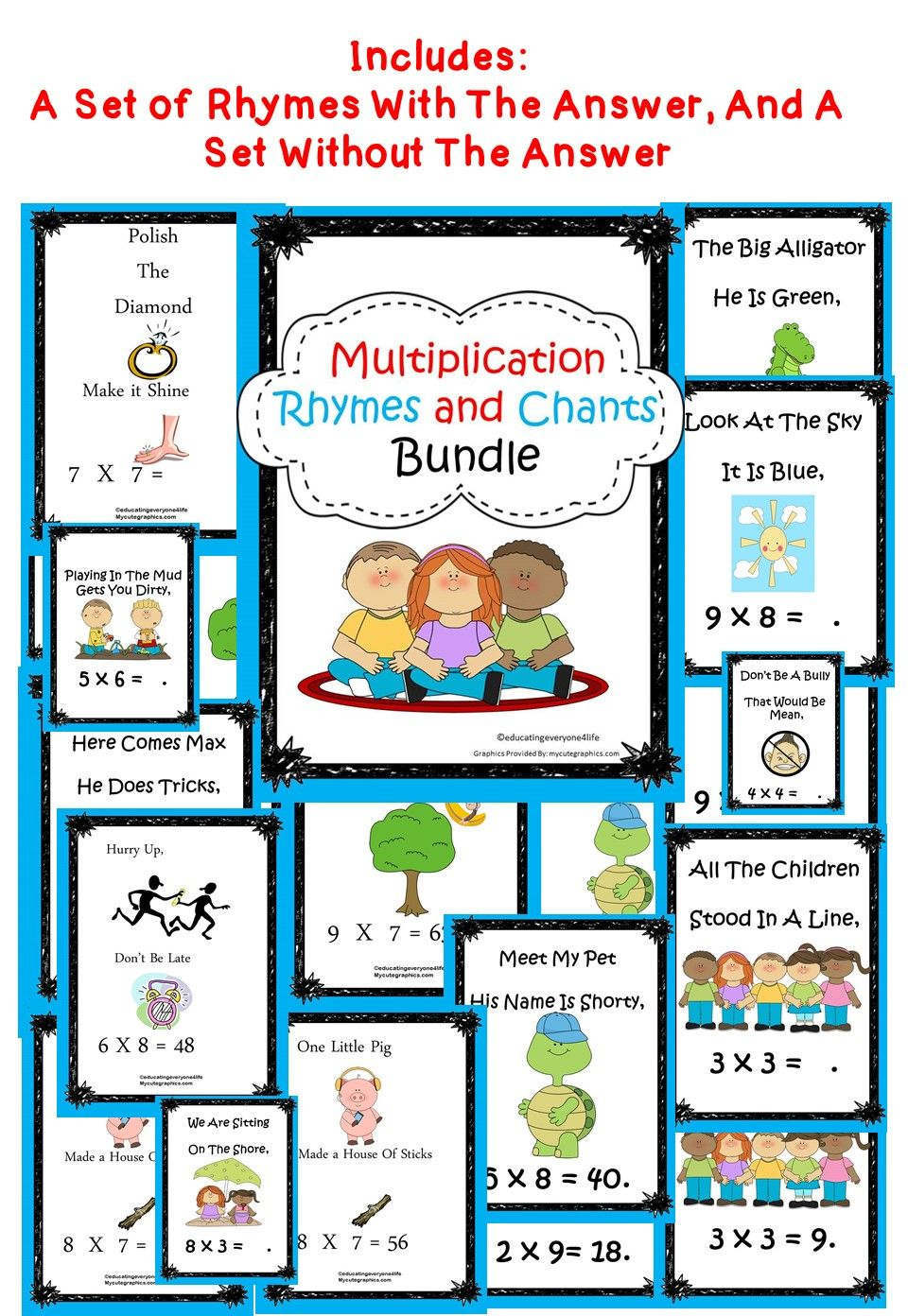 Multiplication Rhymes And Chants | Math Classroom regarding Free Printable Multiplication Rhymes