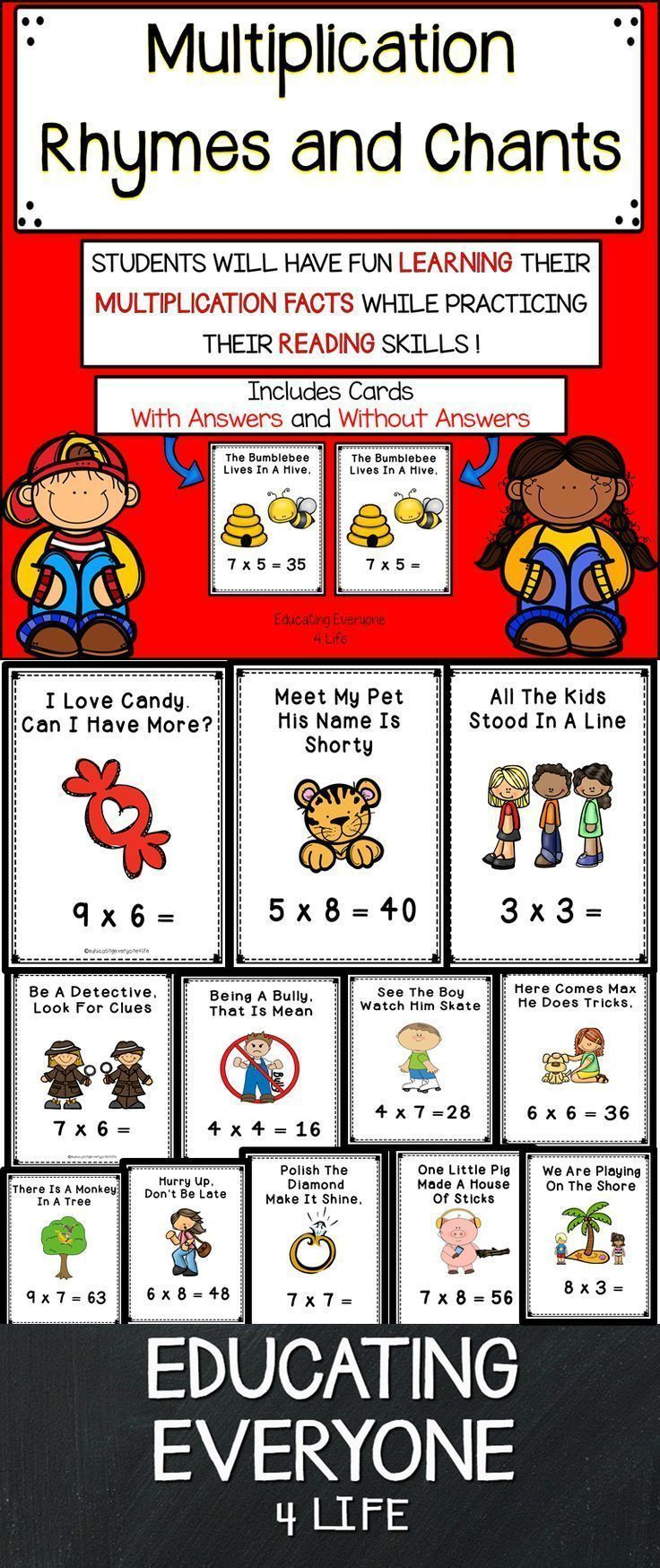 Multiplication Rhymes And Chants | Multiplication Facts with regard to Free Printable Multiplication Rhymes