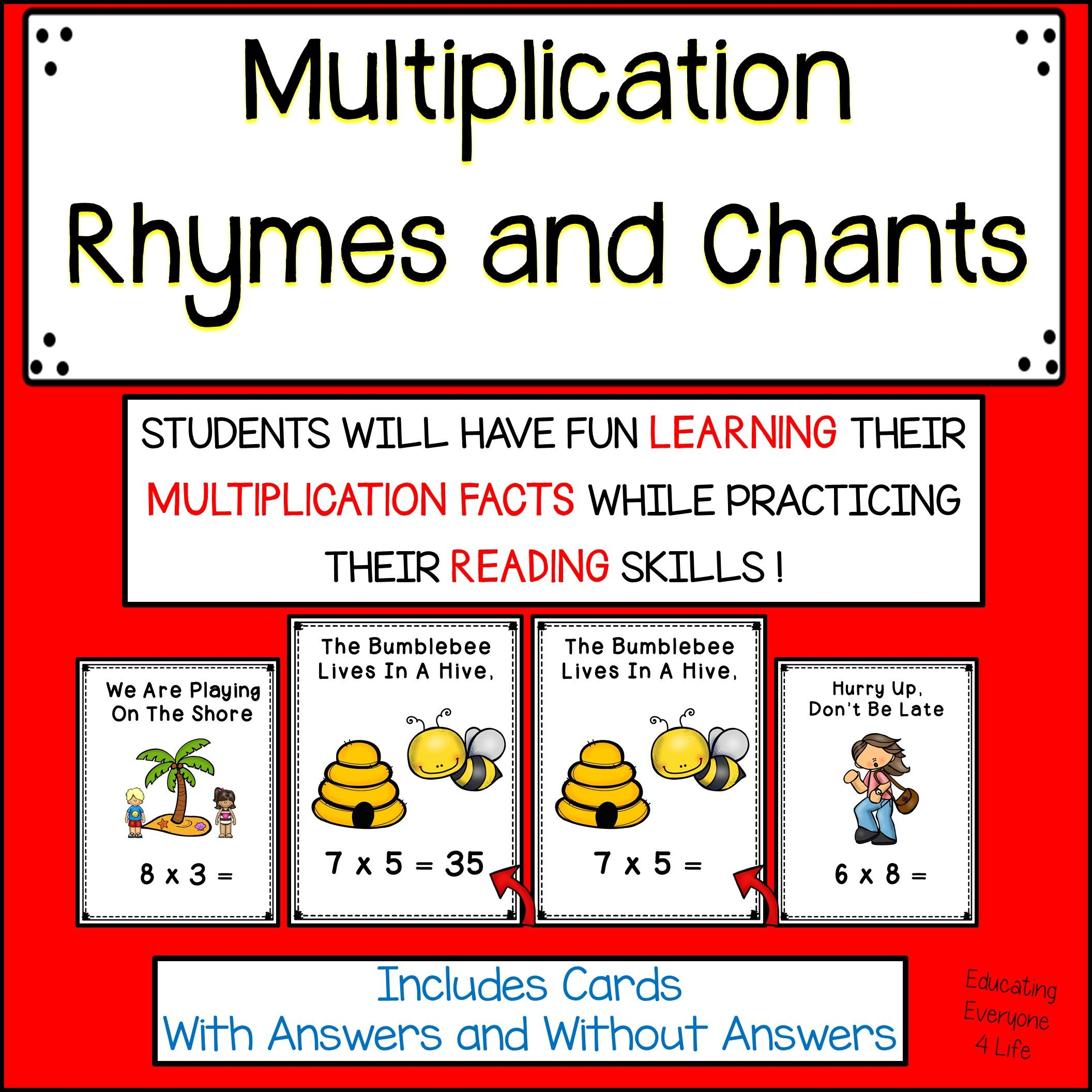 Multiplication Rhymes And Chants | Multiplication intended for Free Printable Multiplication Rhymes Multiplication Rhymes And Chants | Multiplication intended for Free Printable Multiplication Rhymes