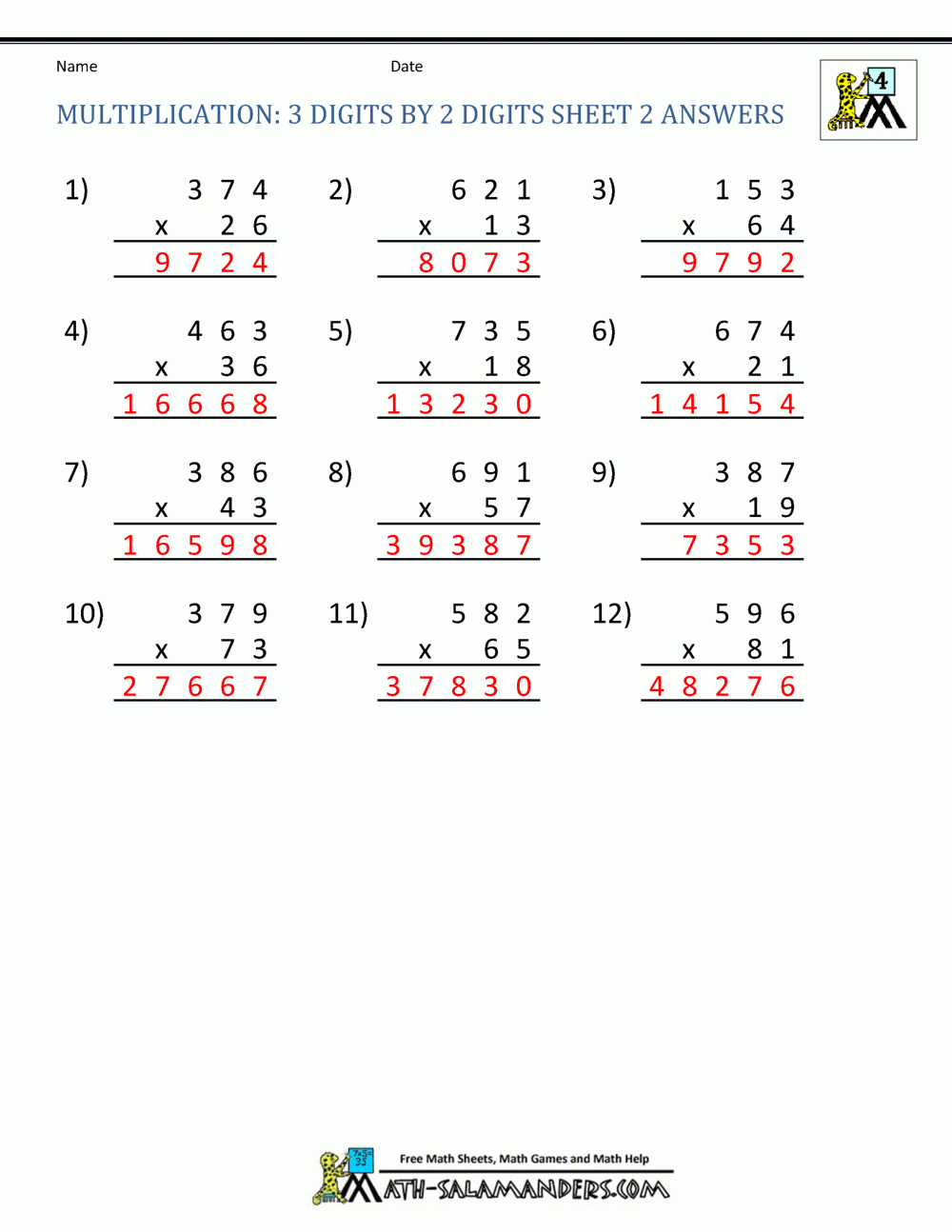 Multiplication Sheets 4Th Grade in Multiplication Worksheets In Pdf Multiplication Sheets 4Th Grade in Multiplication Worksheets In Pdf