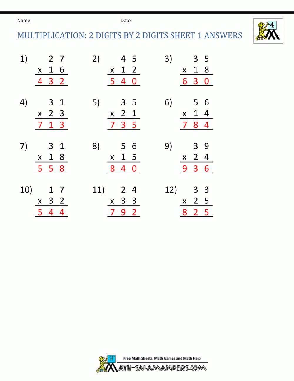 Multiplication Sheets 4Th Grade with regard to Printable Multiplication Exercises Multiplication Sheets 4Th Grade with regard to Printable Multiplication Exercises