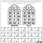 Multiplication: Solve To Win! See Which Turkey Wins The Race for Printable Multiplication Turkey